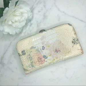 Lodis . Floral Leather Wallet Clutch